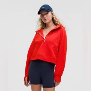 Lululemon Scuba Oversized Half-Zip Hoodie
Hot Heat bright red color HTF